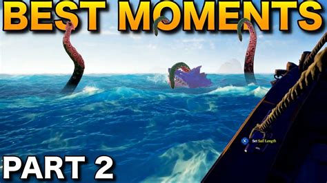 Best Of Megalodon Vs Kraken Moments Part 2 Sea Of Thieves Youtube