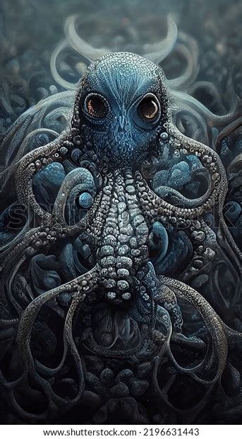 Abstract Picture Cthulhu Sea Monster Sea Stock Illustration 2196631443 ...