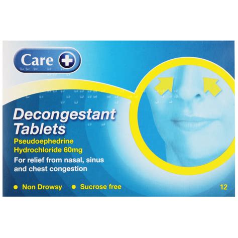 Care Decongestant Tablets X 12 Medicines