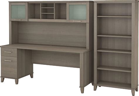 Buy Bush Furniture Somerset W Office Desk With Hutch And Shelf