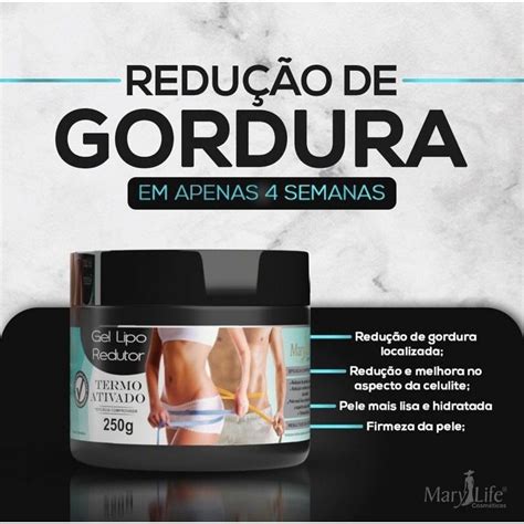 Gel Lipo Redutor Termo Ativado Mary Life 250g Shopee Brasil