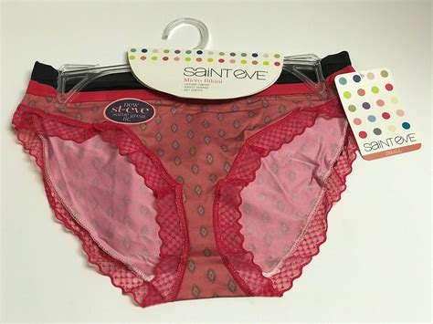 St Eve Micro Bikini Panties Nylon Spandex Pk Diamond Black U Pick