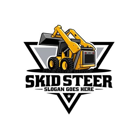 Skid Steer And Dump Truck Logo Vector Stock Vector Illustration Of