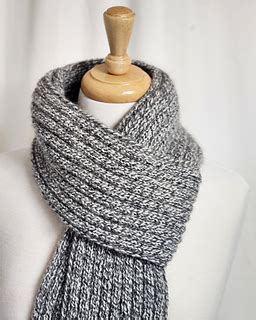 Ravelry Classic Ribbed Scarf Pattern By Beehive Wool Shop