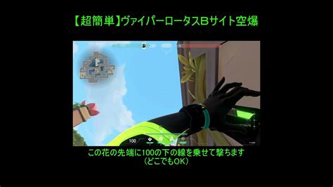 【超簡単】ヴァイパーロータスbサイト空爆 Shorts Valorant動画まとめ