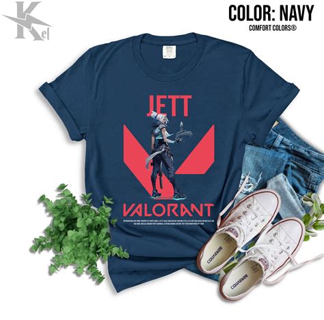 Comfort Colors Jett Valorant Tshirt Valorant Jett Shirt Jett Etsy