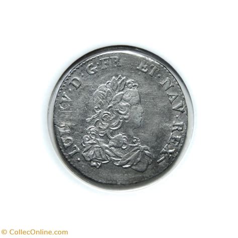 Louis XV 1721W Tiers d écu de France 1715 1774 Louis XV le Bien Aime