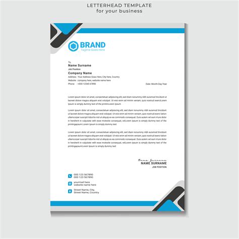 Letterhead Template Design 17428944 Vector Art At Vecteezy