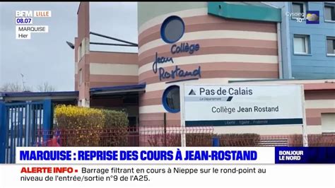 Pas de Calais les élèves regagnent le collège Jean Rostand à Marquise