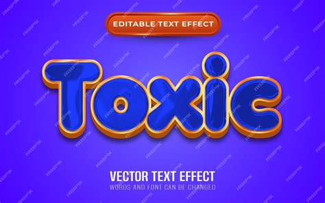 Premium Vector Toxic Text Effect With Golden Style