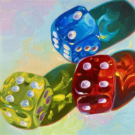 Dice II, me, oil painting, 2021 : r/AllThings_Art