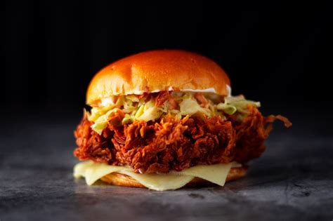 Homemade Spicy Fried Chicken Sandwich Food