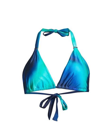 Lenny Niemeyer Destinos Adjustable Bikini Top In Blue Lyst