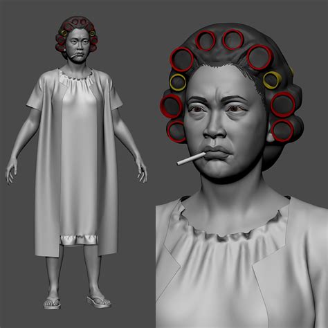 Landlady from the movie Kung Fu Hustle WIP - Zbrush and Marvelous ...