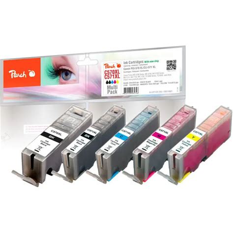 Peach Spar Pack Tintenpatronen Xl Kompatibel Zu Canon Pgi Xl Cli