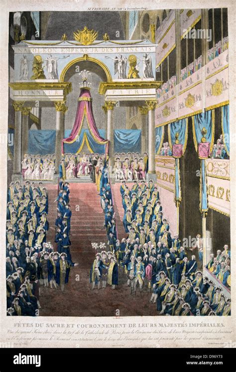 Krönung von Napoleon i in Notre Dame Paris 2 Dezember 1804