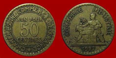 50 Centimes Chambres De Commerce 1927 Empire Des Monnaies