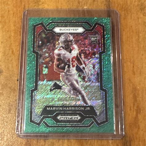 Marvin Harrison Jr Prizm Draft Picks Green Shimmer Price