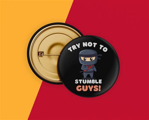 Stumble Guys Merch T Ninjas Pin Back Button Gamer Gaming Etsy