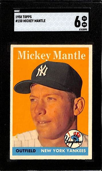 Lot Detail 1958 Topps Mickey Mantle 150 Graded SGC 6