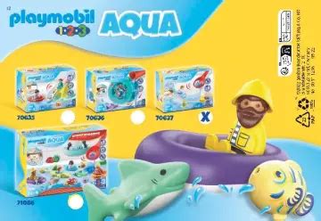 Abapri Playmobil 70637 Grand Toboggan Aquatique Et Animaux Marins