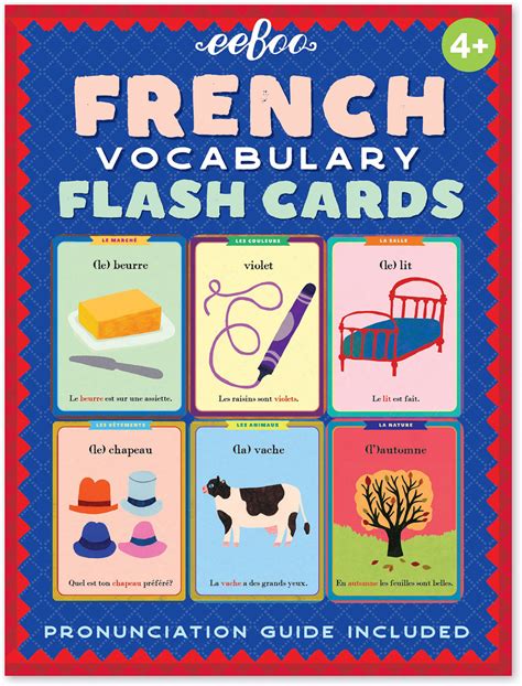 French Flash Cards The Toy Chest At The Nutshell