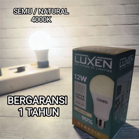 Jual Luxen Classic Gold Lampu Led Bulb W Natural White K Sni