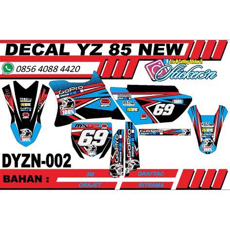 Jual Decal Yz New Fullbody Hitam Biru Bisa Rubah Nomor Dan Nama