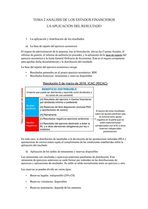 TEMA 2 Analisis DE LOS Estados Financieros TEMA 2 ANÁLISIS DE LOS