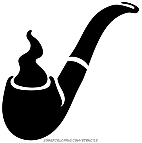 Smoking Pipe Stencil Free Printable Papercraft Templates