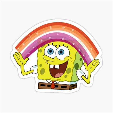 Lesbian Flag Spongebob Sticker For Sale By Shortroyal In Lesbian Stickers Lgbt