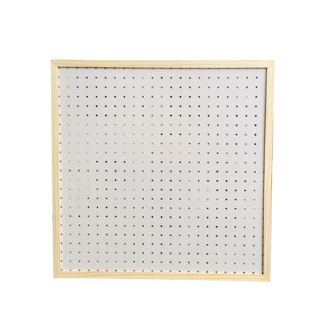 Painel Eucatex Perfurado P Organização Branco 60x60cm Pegboard