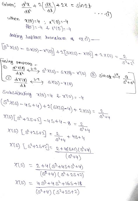 [solved] Solve The Differential Equation Using Laplace Transform In