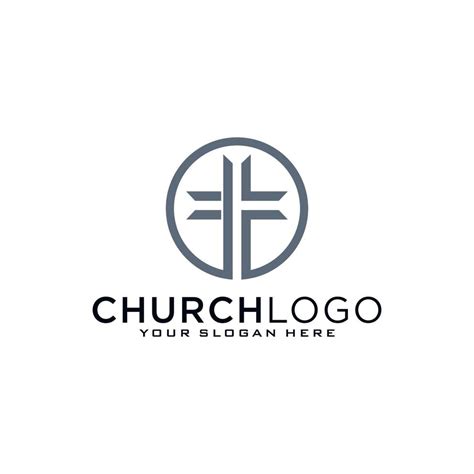 Church Logo Christian Symbols The Cross Of Jesus The Fire Of The Holy Spirit And The Dove