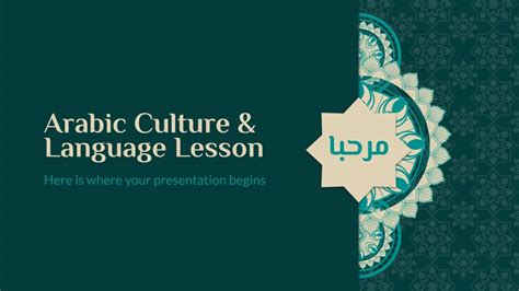 Arabic Culture & Language Lesson Google Slides & PPT