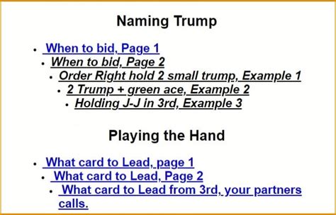 Ohio Euchre's list of Tips, Tricks and Information
