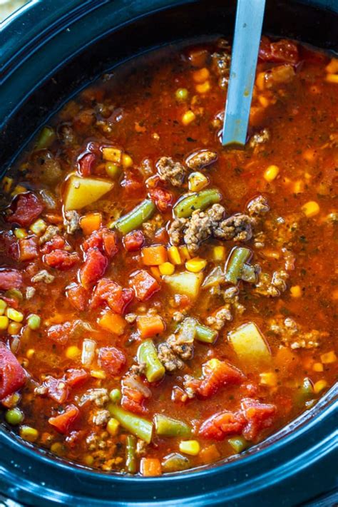 Vegetable Soup In Crock Pot With Beef Weekly Recipes