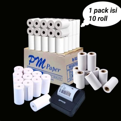 Jual Kertas Thermal Edc Ukuran 58x40mm Paket 100 Roll Shopee Indonesia