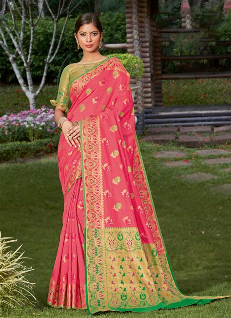 Buy Woven Banarasi Silk Traditional Designer Saree 184707