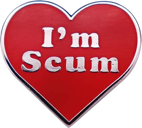 Amazon I M Scum Red Heart Enamel Pin Cute And Unique Heart Enamel