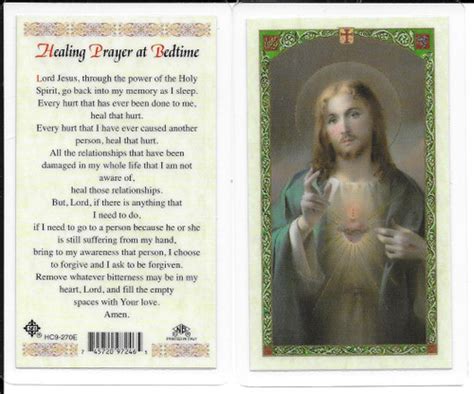 Healing Prayer At Bedtime Prayer Card (RR344)