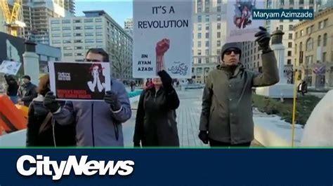 Montrealers Stand In Solidarity With Iranians Youtube