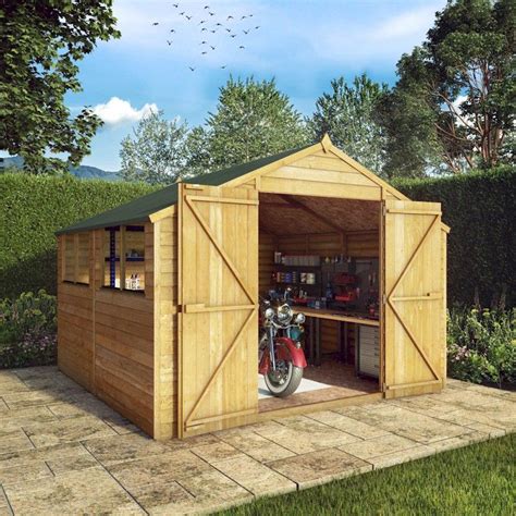 Mercia Overlap Apex Double Door Shed X One Garden