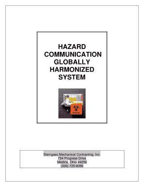 Fillable Online Hazard Communication Globally Harmonized System Fax