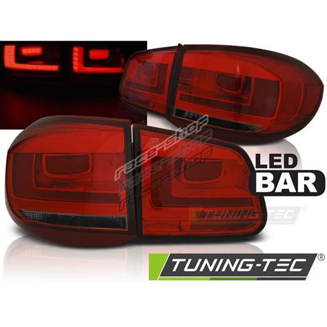 Led Bar Tail Lights Red Smoke For Vw Tiguan Races Shop