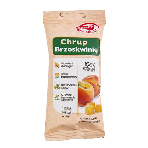 Brzoskwinia Suszona Kostka CRISPY NATURAL 12g 12664601414 Allegro Pl