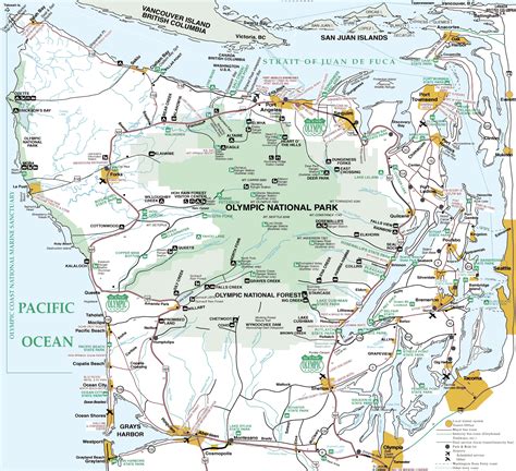 Olympic Mountains Map