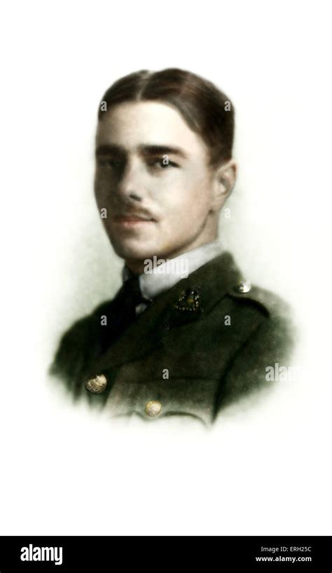 OWEN, Wilfred - portrait British 1st World War poet 1893-1918 - killed ...