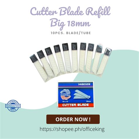 Cutter Blade Refill Big 18mm 10pcs Shopee Philippines