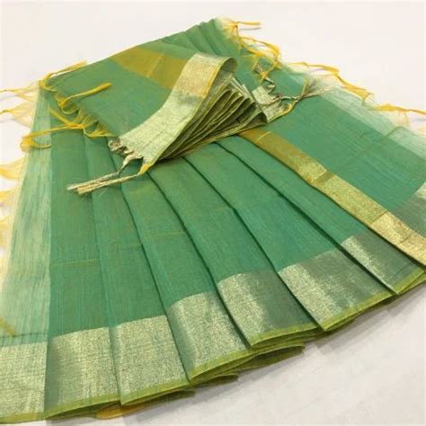 2 35 Metres 4 Shades In Gold Cross Dupatta Banarasi Chanderi Cotton